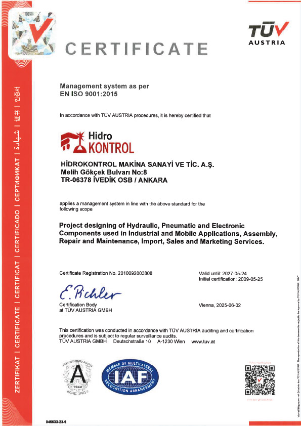 CERTIFICATE OF CONFORMITY